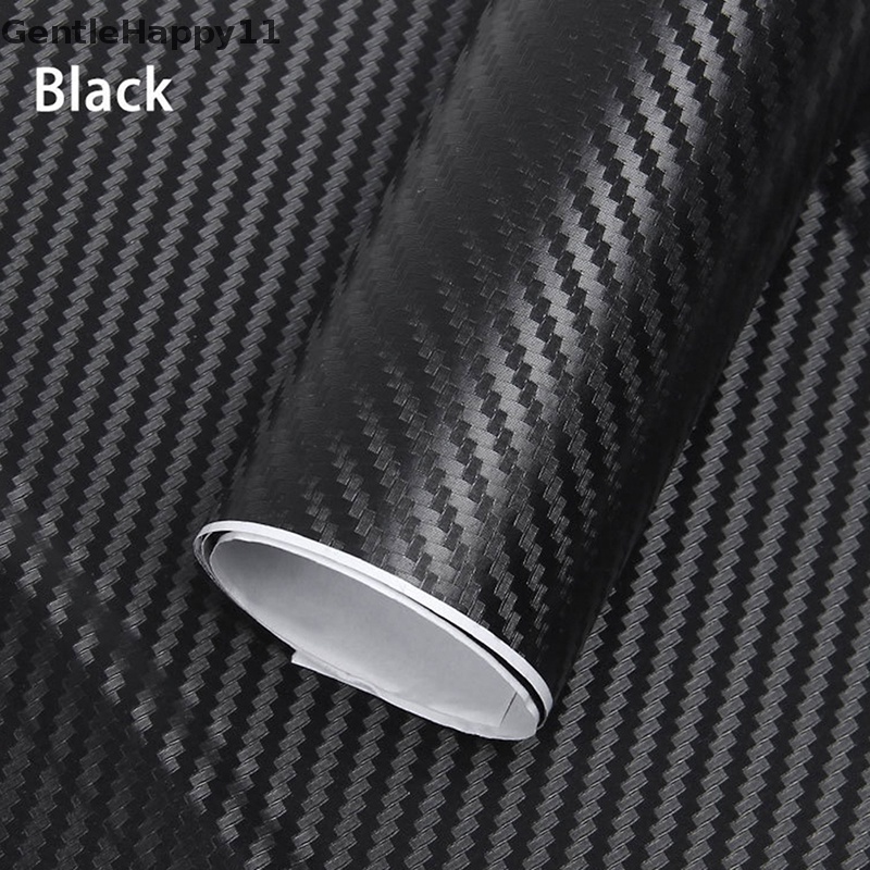 Gentlehappy 3D Carbon Fiber Vinyl Bungkus Mobil Lembaran Roll Film Sticker Decal 127x30cm id