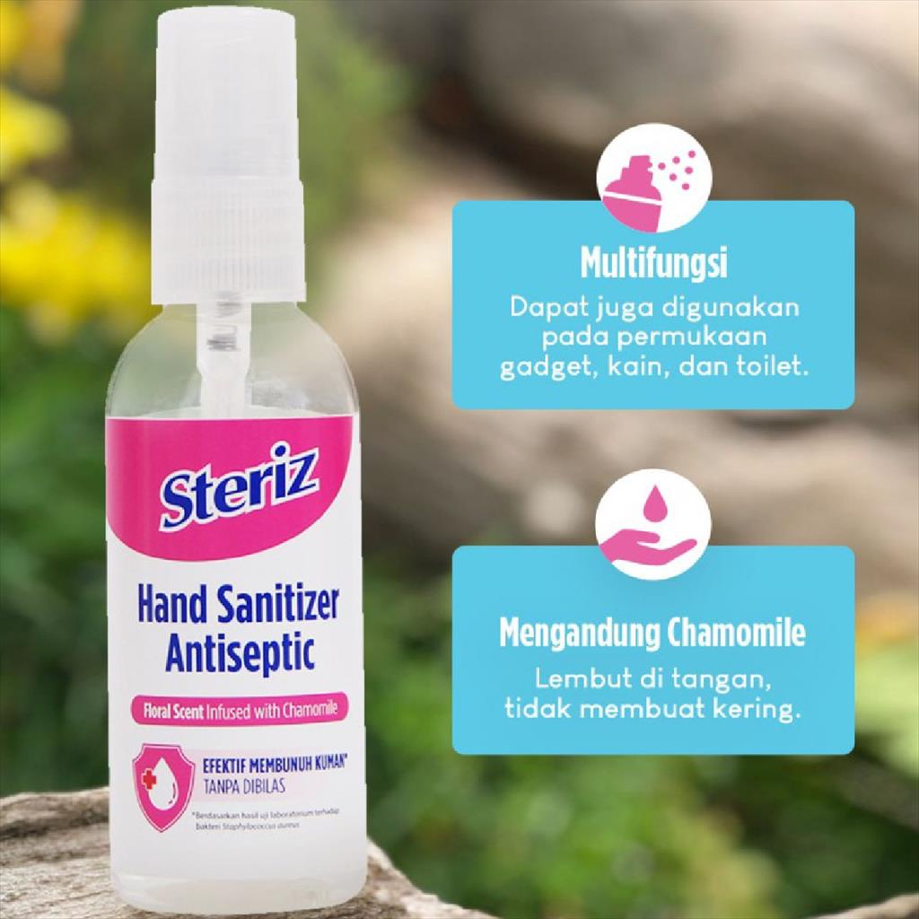 STERIZ Hand Sanitizer Antiseptic Floral Scent 60ml