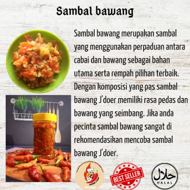 

J'doer-Sambel Bawang Sambel Geprek Viral Gurih