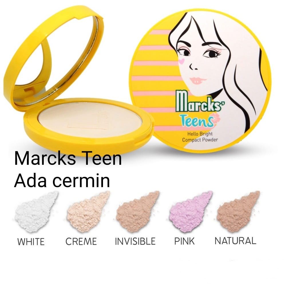 ✨LACIKOSME✨ MARCKS TEENS COMPACT POWDER - BEDAK PADAT UV PROTECTION BPOM ORIGINAL