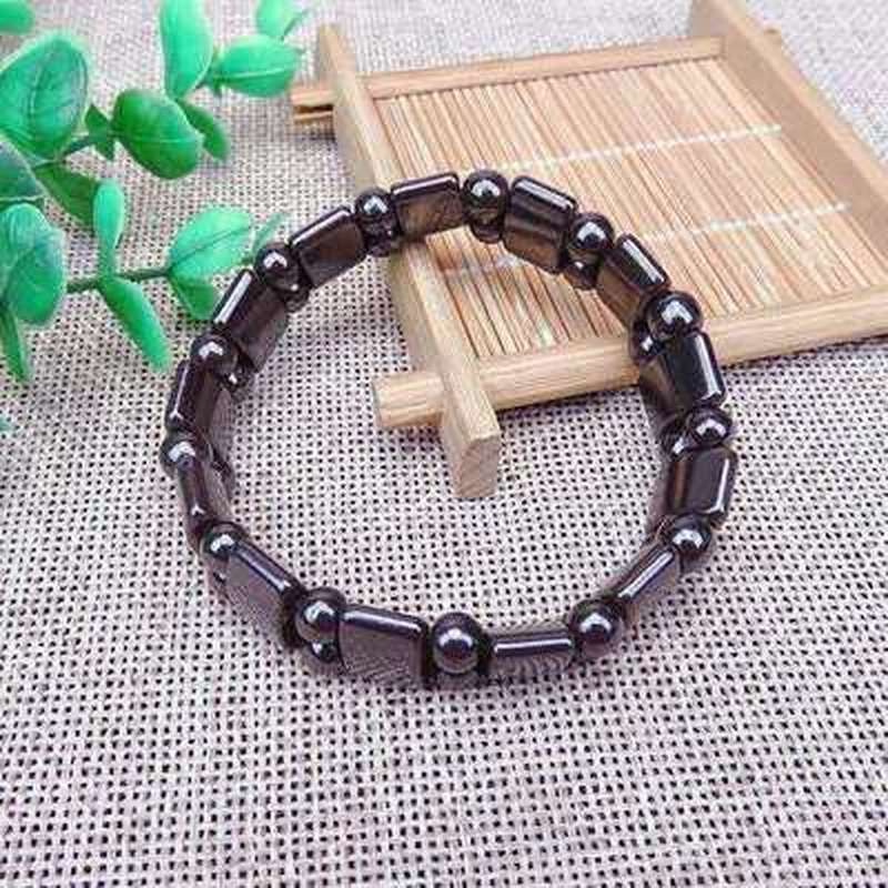 Gelang Elastis Manik-Manik Energi Klasik Hematite Untuk Pria Wanita Manik-Manik Magnetik Pelangsing Perawatan Kesehatan Bracelets Jewelry