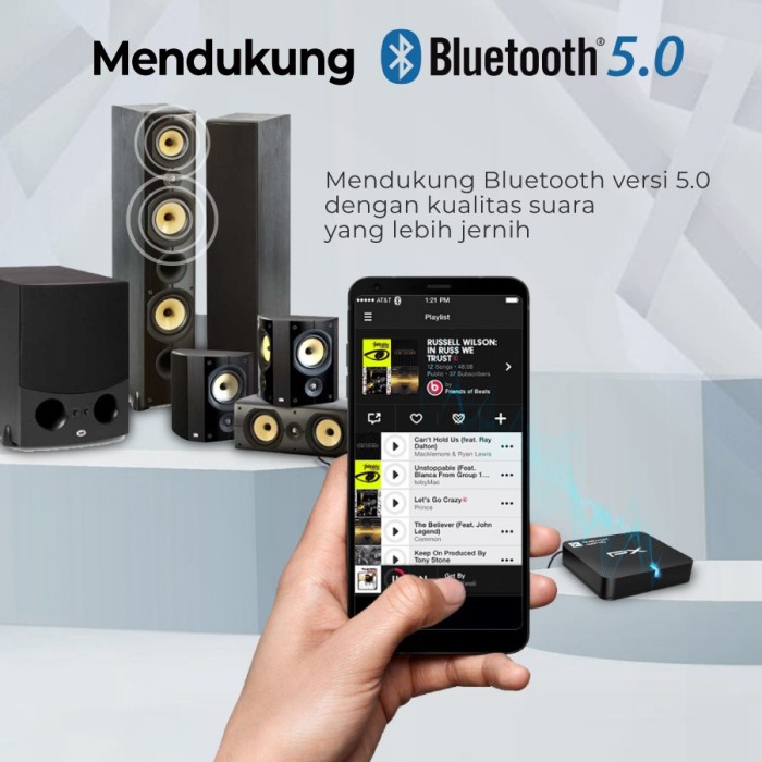 Bluetooth Receiver Audio 5.0 aptX HD Wireless Stereo PX BTR-1500HD