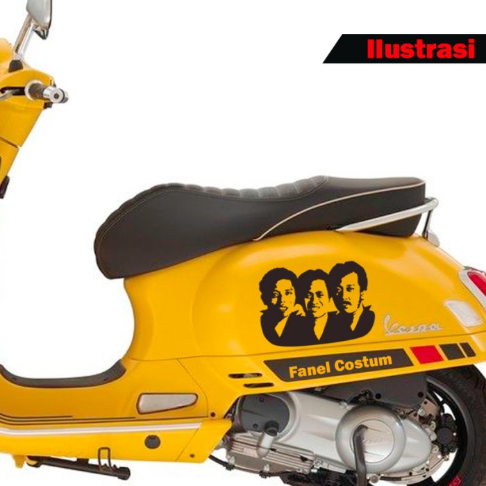 

[PS] Sticker Vespa Warkop DKI Cutting Stiker Mobil Motor Tepong Laptop - Putih