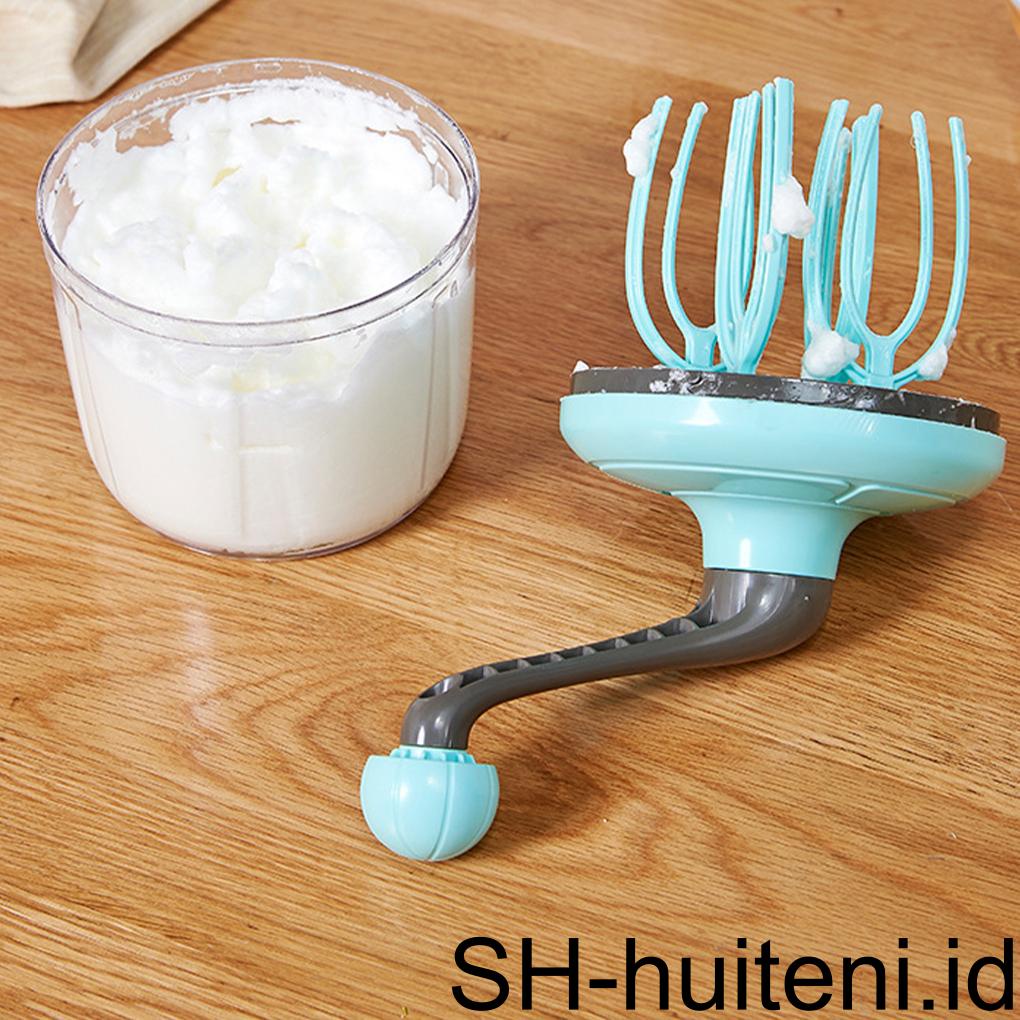 Hand Held Ergonomic Egg Beater Hemat Buruh Manual Hand Stirring Cream Milk Foam Whisk Blender Alat Kue Aksesori Dapur