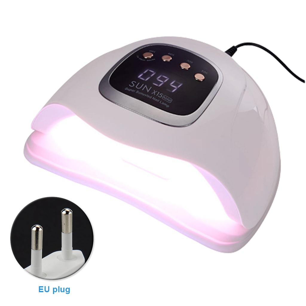 SUN X15 Max 66 LEDs Dalam Full Hitam Lampu Pengering Kutek Gel Led UV Nail Lamp Alat Pengering Kutek Gel