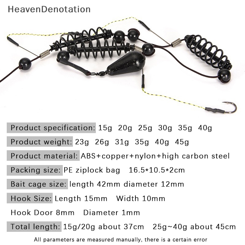 [HeavenDenotation] Kail Pancing Umpan Buatan Kandang Set Mancing Jigs Carp Fishing Tackle Tools HDV