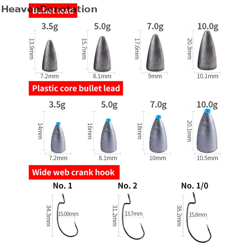 [HeavenDenotation] Tackle Kombinasi Kepala Jig Garis Ikan Binded Hooks Luminous VIB Sendok Umpan Dengan HDV