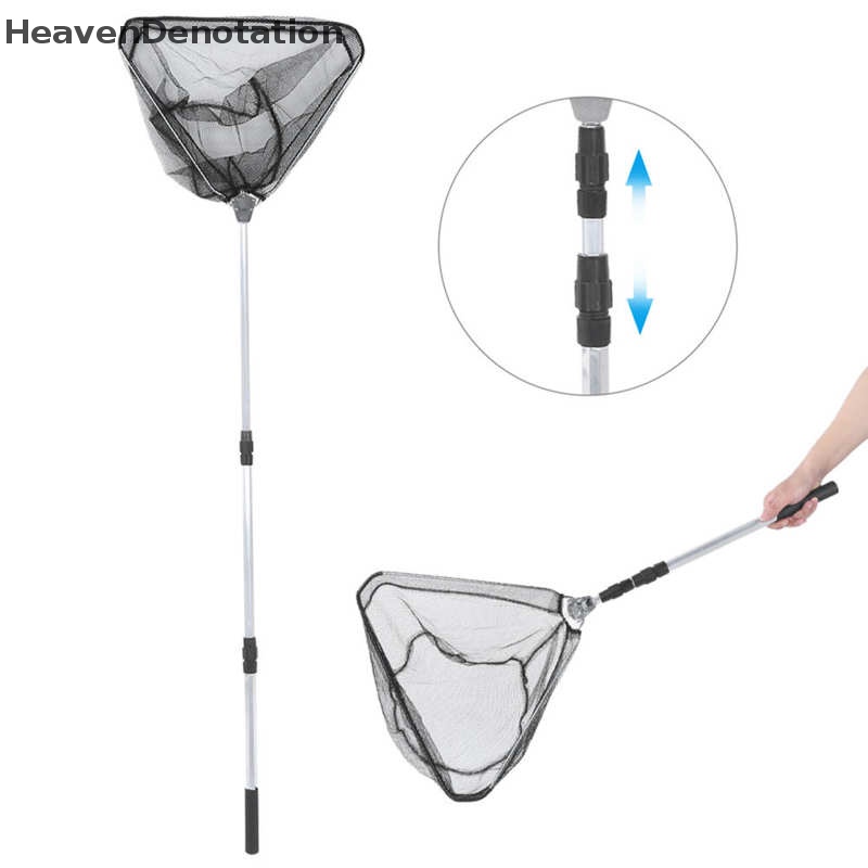 [HeavenDenotation] 150cm Aluminium Alloy Jaring Ikan Telescoping Lipat Jaring Arahan Ditarik HDV