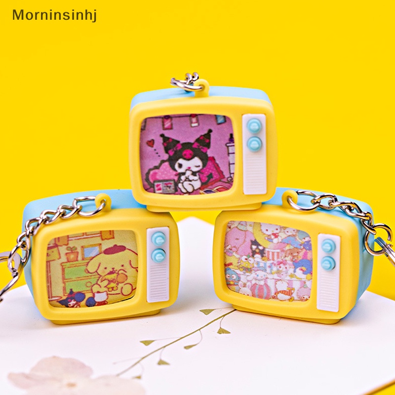 Mornin Gantungan Kunci Kartun Motif Sanrio Suara Led Emitg Luminous Key Chain Mainan Simulasi Tv Hadiah id