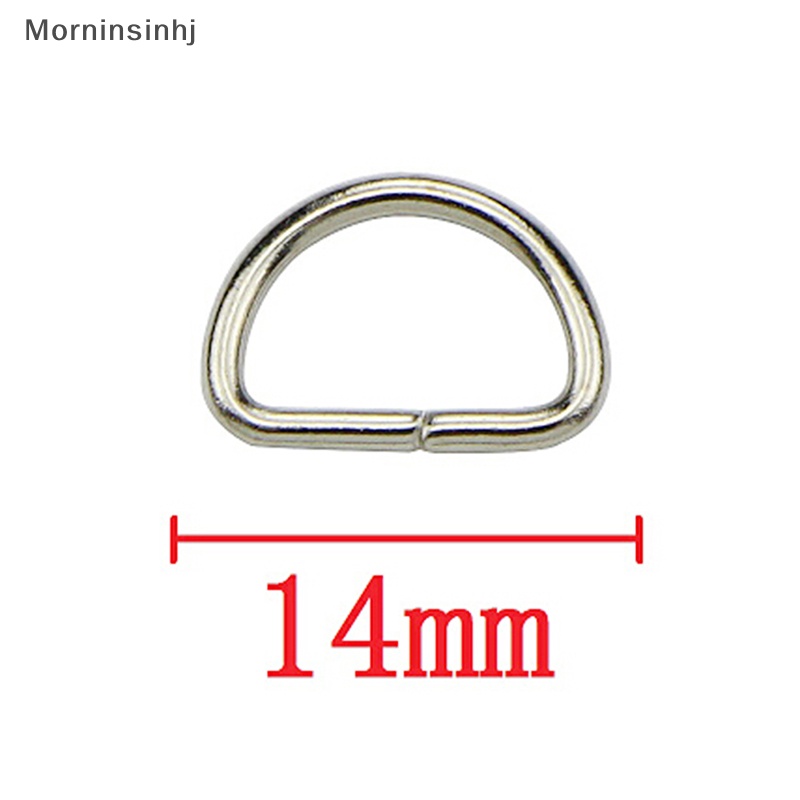 Mornin 10Pcs Metal D Ring D-rings Dompet Gesper Untuk Pakaian Tas Case Tali Web Belt id