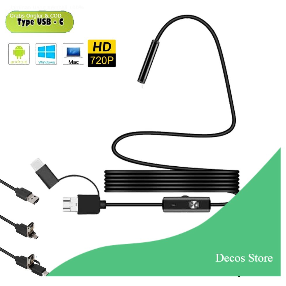 [Decos] Kabel Kamera Spy Type C / kamera anti air / camera mini / camera kabel android / Kabel Spy c