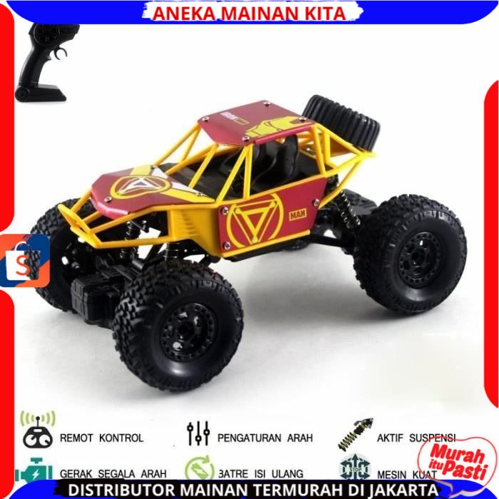 (BISA COD) PROMO MOBIL REMOTE CONTROL ROCK 4 CRAWLER PICK UP 2WD BATERAI CAS