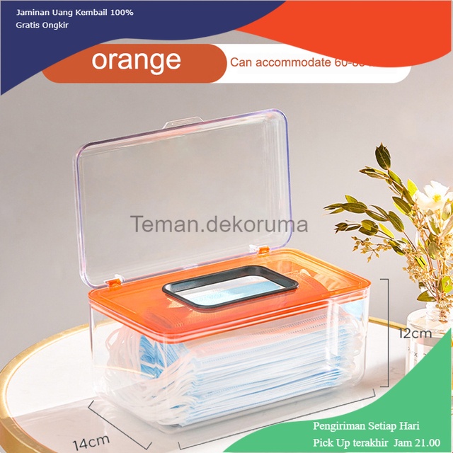 TD - DPR Kotak Tisu Tempat Masker Organizer Box with Lid and Spring Holder - TB23