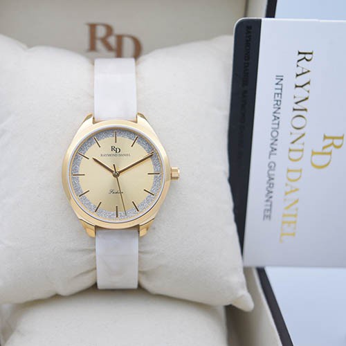 Raymond Daniel RD 240 Gold Akr.White, Jam Tangan Wanita, Original