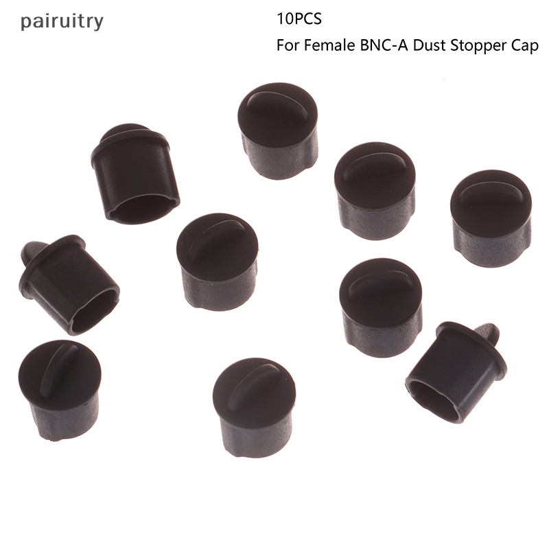 Prt uxcell 10pcs Silikon BNC Anti Debu Stopper Cap Cover Untuk Jack Female Hitam PRT