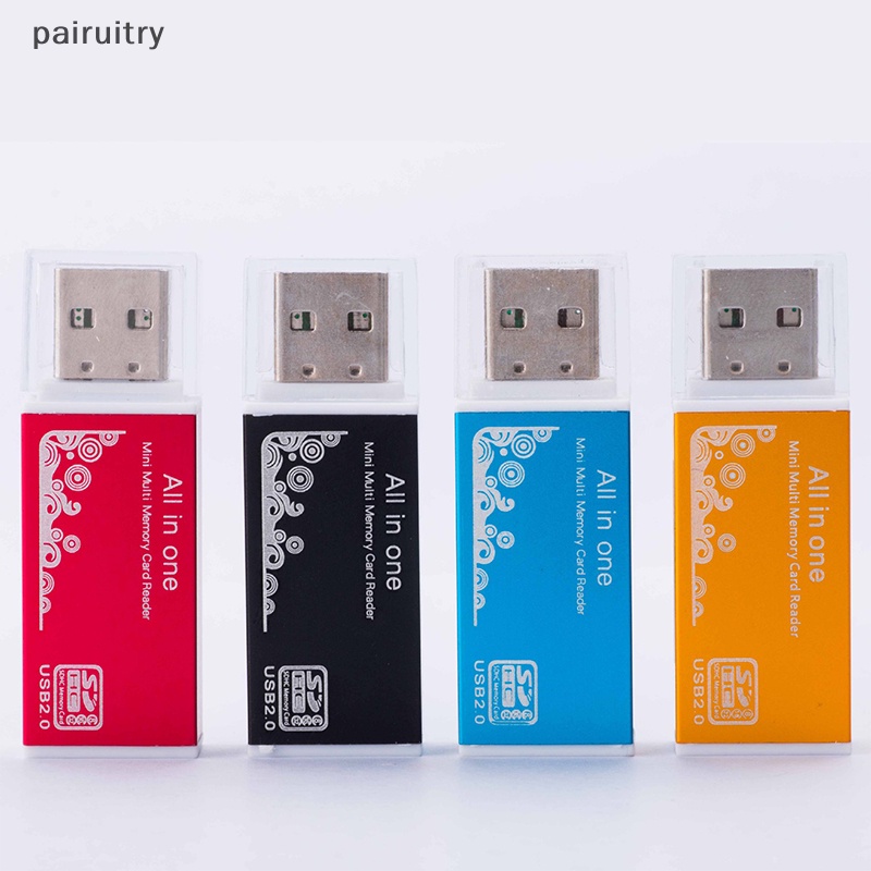 Prt 4in1 Adaptor Pembaca Kartu SD USB2.0 Slot Memory Card Readers Adapter Support Card Reader PRT