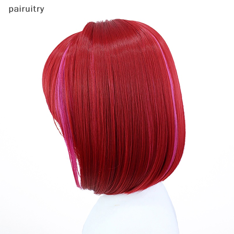 Prt 1Pc Arima Kana Cosplay Wig Oshi No Ko 33cm Pendek Bobo Wig Merah Campur Pink Wig Hea PRT