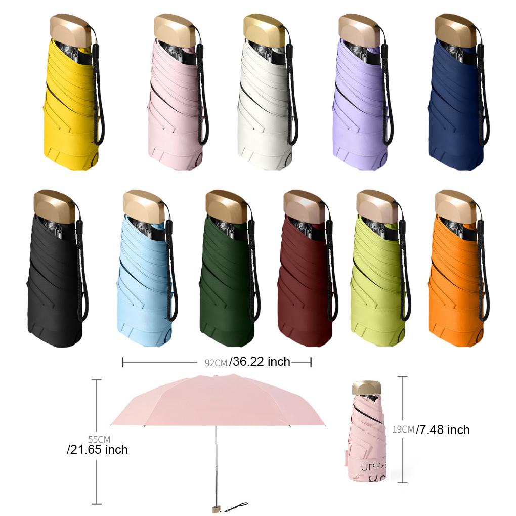 Sunny Payung Rain Cover Hadiah Manis Pengerjaan Kapsul Warna-Warni Desain Lipat Perlengkapan Musim Panas Hadiah Manis