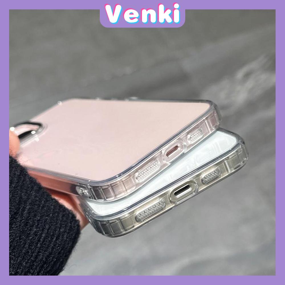 VENKI-Untuk iPhone Case Mewah Disadur Lensa Soft Case TPU Perlindungan Kamera Clear Case Bisnis Sederhana Kompatibel iPhone 14 Pro Max 13 Pro max 12 Pro Max 11 xr xs max 7 6S