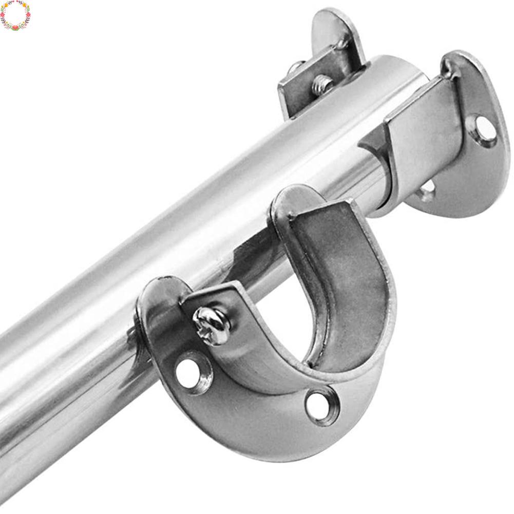 2pcs Braket Batang Tirai Shower Ketegangan Lemari Closet Tiang Zinc Alloy Holder
