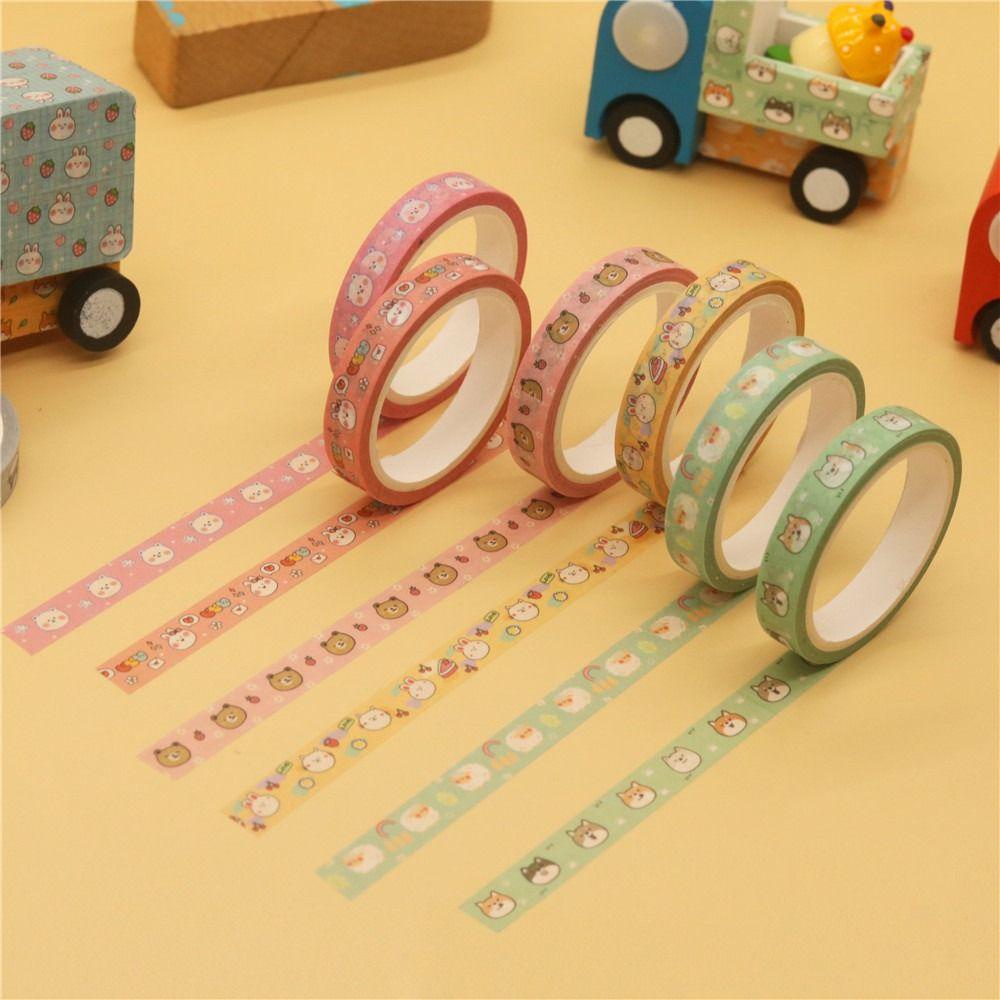 [Elegan] Tape Perekat Hewan Lucu Aesthetic Kreatif Scrapbooking Diary Album Tangan Akun Jurnal Diary Handmade Collage Tape