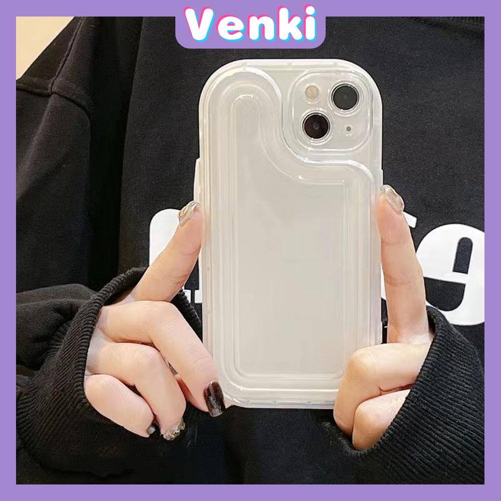 VENKI - Untuk iPhone 14 Pro Max iPhone Case Acrylic Hard Case Bening Case Airbag Tahan Guncangan Kamera Case Ungu Hitam Kompatibel dengan iPhone 13 Pro Max 12 Pro Max 11 Pro Max