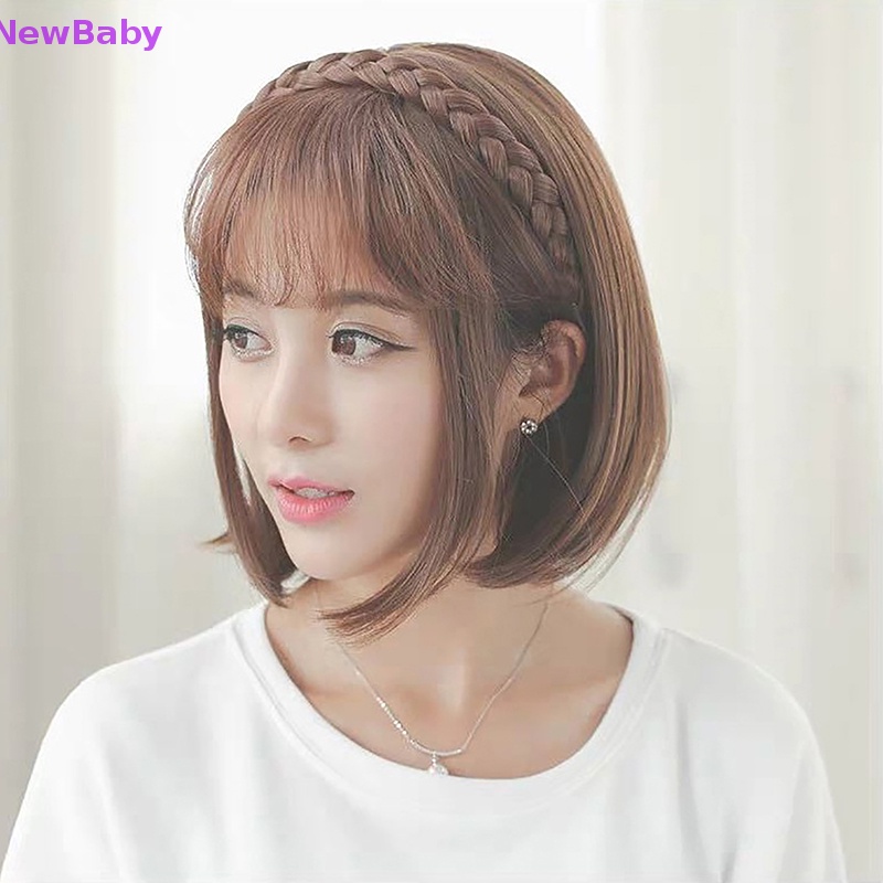 Newbaby Bando Kepang Poni Bando Rambut Poni Sintetis Pada Hairpieces Untuk Wanita ID