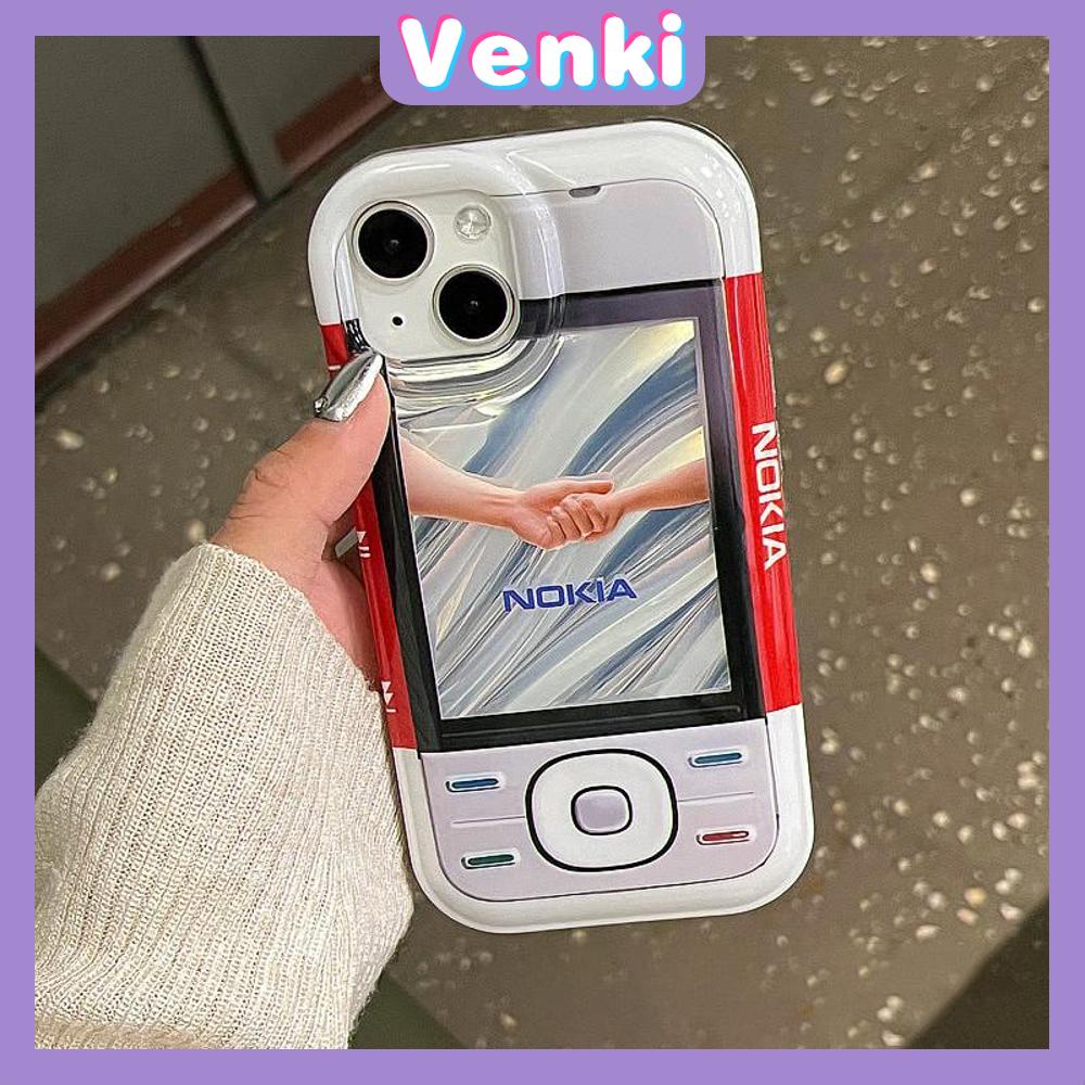 VENKI - Untuk iPhone 11 iPhone Case Laser Reflektif Bening Phone Case TPU Soft Shockproof Airbag Case Retro Kreatif Kompatibel dengan iPhone 14 13 Pro max 12 Pro Max XR 7PLus 8PLus