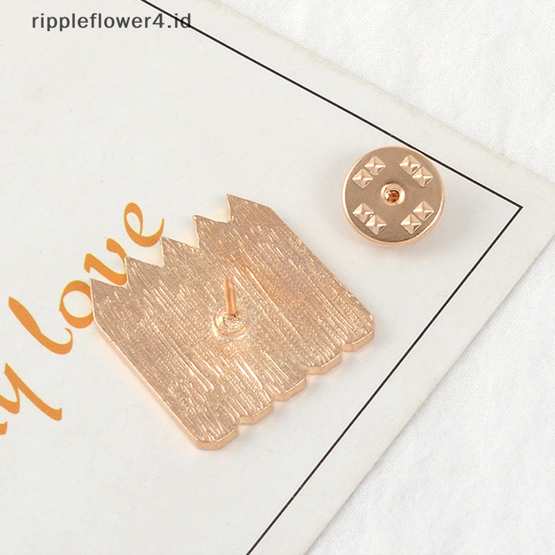 {rippleflower4.id} Pensil Berwarna Enamel pin Masa Kecil Manis Lucu Lencana Bros Kerah pin Kemeja Denim Kerah Kartun Perhiasan Hadiah Anak Perempuan Teman~