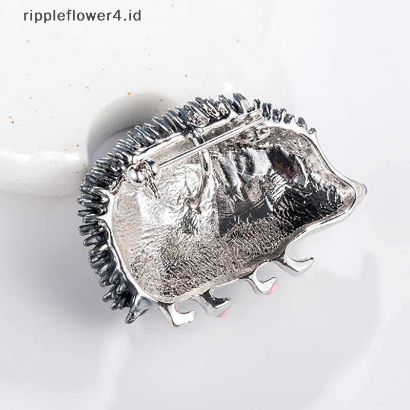 {rippleflower4.id} Bros Landak Enamel Hitam Untuk Wanita Hewan Yang Indah Fashion Perhiasan Pin Hadiah~