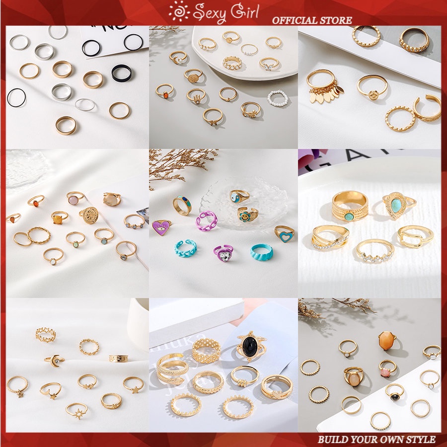 Hip Hop Gaya Keren Cincin Pembukaan Pribadi Jari Telunjuk Cincin Vintage Bersama Cincin Ekor Perhiasan Gadis Seksi