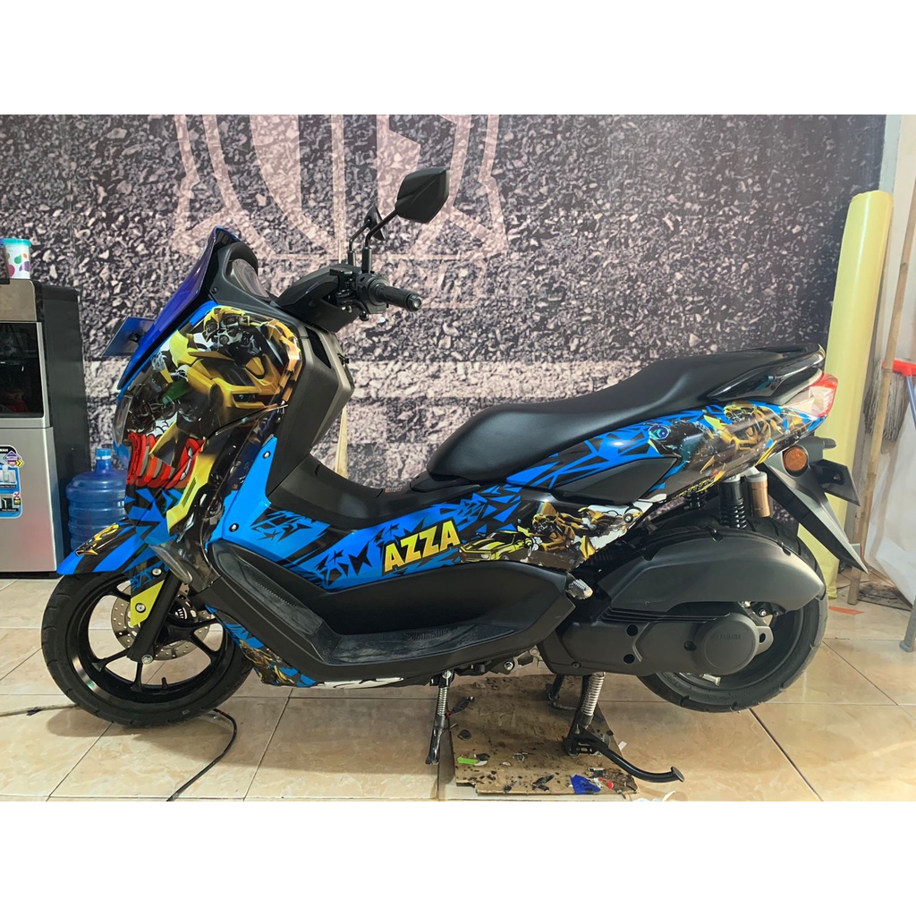 Striping Decal Stiker Motor YAMAHA NMAX NEW  2021  Body Nmax ABS Kartun Motif BUMBLEBEE TRASFORMERS 