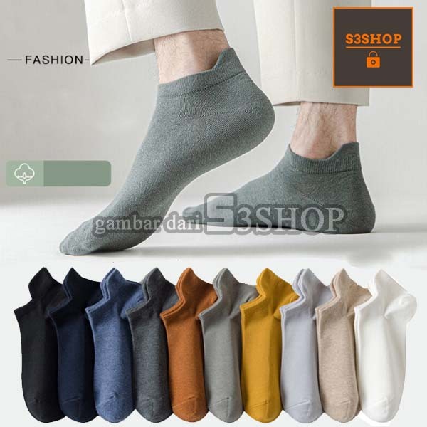 Kaos Kaki Pendek Pria Colorful Daily Socks Korean Style Pria Wanita