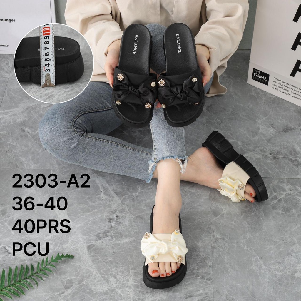 Sandal Wanita Import 2303 A2 Sendal Jelly Korea Kekinian AntiSlip SDLWW