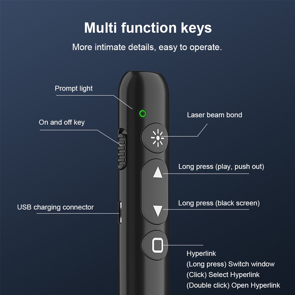 Wireless Laser Pointer for Presentation Laser Presentasi Powerpoint Training Lesson #COD