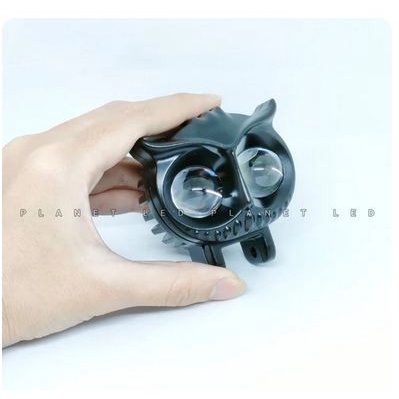 Lampu LED BURUNG HANTU tembak sorot laser motor owl d2 gun 2 mata hilo