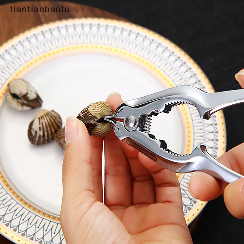 [tiantianbaofu] Klip Kerang Darah Zinc Alloy Sea Clip Desain Pegas Otomatis Klip Makanan Butik