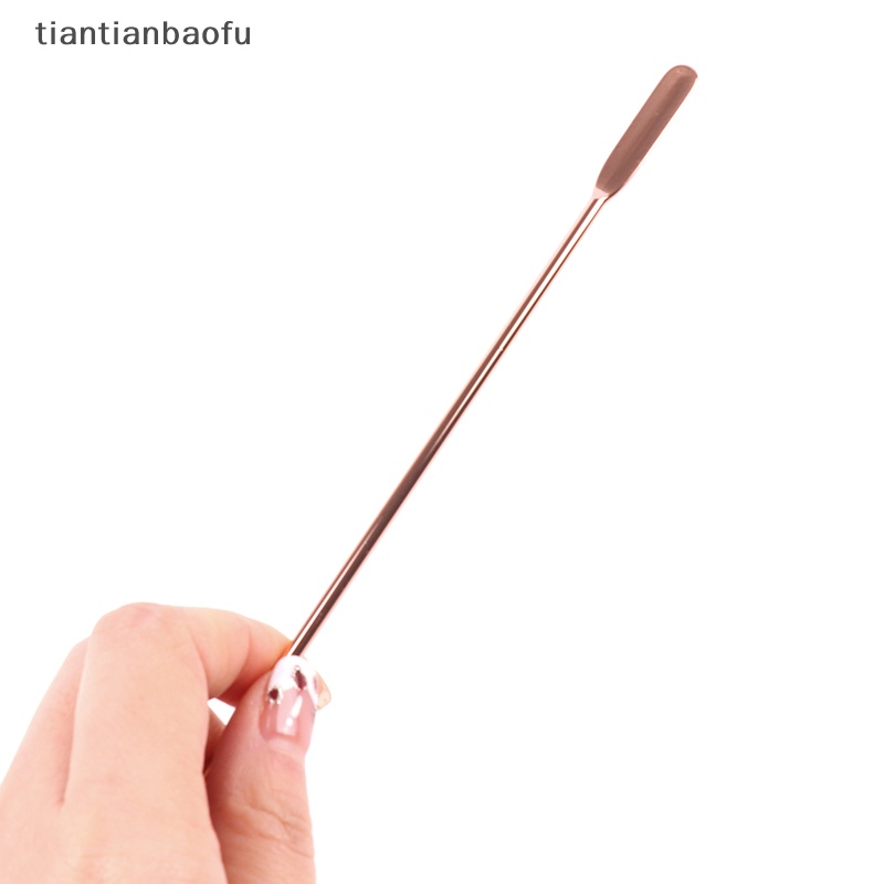 [tiantianbaofu] 1pc Stik Cocktail Stainless Steel Pengaduk Koktail Teh Susu Kopi Stir Stick Butik