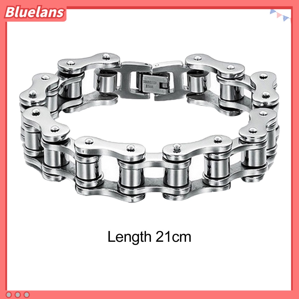 [BLS] Gelang Tangan Rantai All-match Tahan Lama Warna Solid Khusus Pria Untuk Hadiah