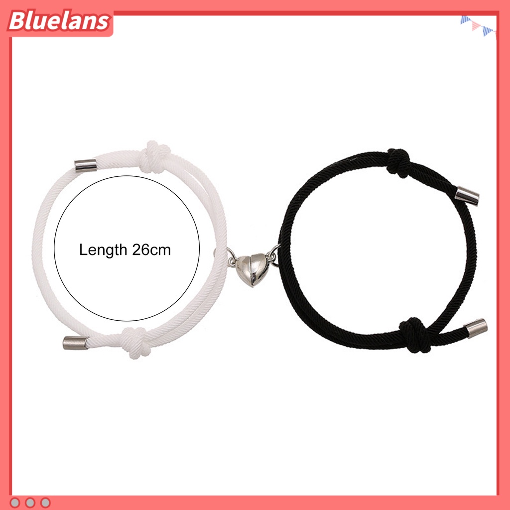 [BLS] 2pcs Gelang Cantik ic Adsorpsi Alloy Elegan Panjang Adjustable Fashion Bracelet Untuk Pacaran