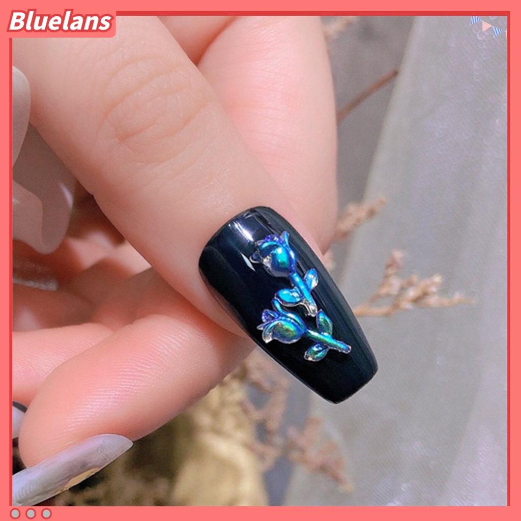 [BLM] 30pcs /Set Ornamen Bunga Kuku Gaya Mawar Efek 3D Penembus Es Resin Lucu Aurora Floral Art Dekorasi Untuk Manicure