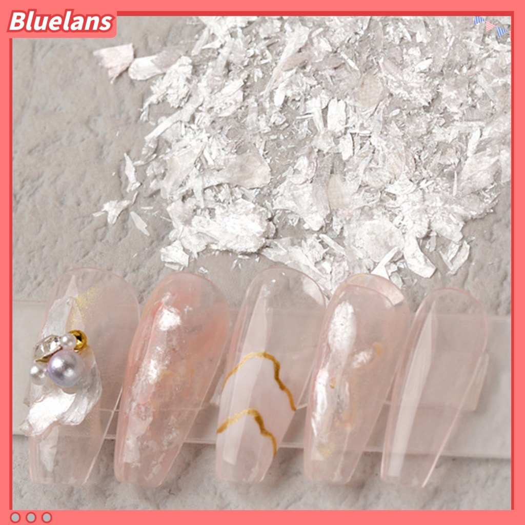 [BLM] 1kotak Nail Sequin Tidak Luntur Sparkly Shell Manicure Irregular Glitter Stiker Hologram Serpihan Untuk Wanita