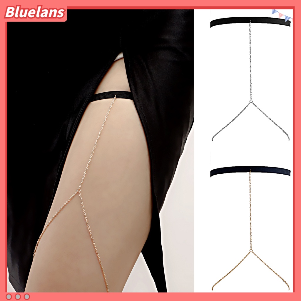 [BLS] Rantai Kaki Elastis Band Adjustable Rumbai Panjang Single Layer All Match Hias Sederhana Wanita Sexy Rantai Paha Harness Perhiasan Tubuh Untuk Pantai
