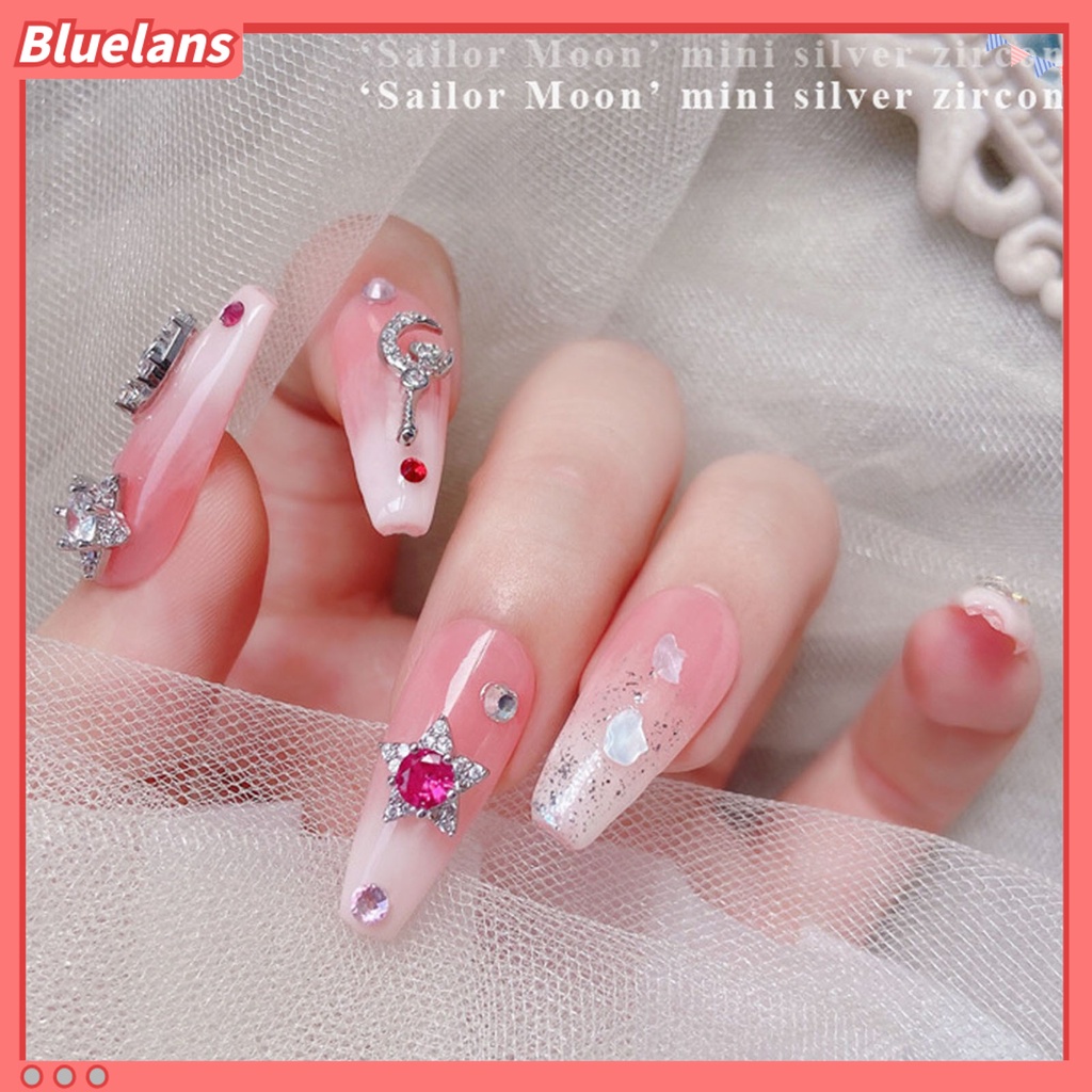 [BLM] Hiasan Kuku Sparkling Bentuk Indah Anti-Oksidasi Mempesona Efek Visual Mudah Diterapkan Paduan Dekoratif 3D Gaya Sailor Moon DIY Manicure Jewelry Perlengkapan Kuku