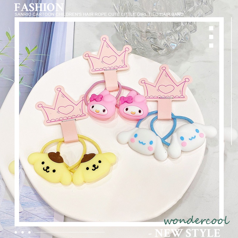 Tali Rambut Anak Kartun Tali Rambut Gadis Kecil Lucu Karet Gelang Cincin Rambut-Won