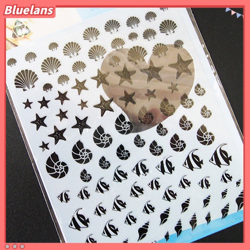 [BLM] Banyak 3D Golden Hitam Decal Stiker Nail Art Tip DIY Dekorasi Stamping Manicure