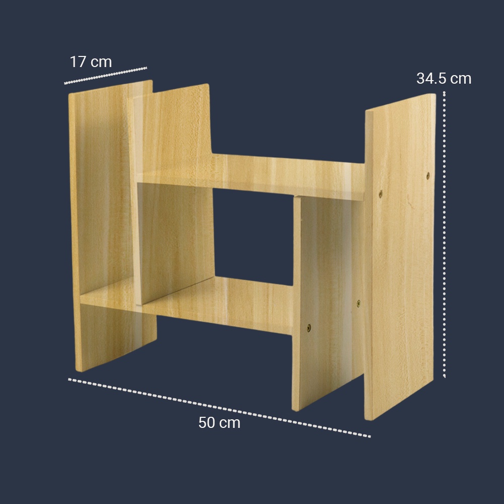 Rak Buku Rakit DIY Table Bookshelf Minimalist Organizer - ZW404