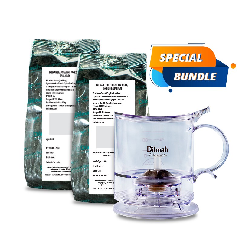 

Special Bundle Dilmah Leaf Tea Foil Pack Earl Grey & English breakfast 200gr