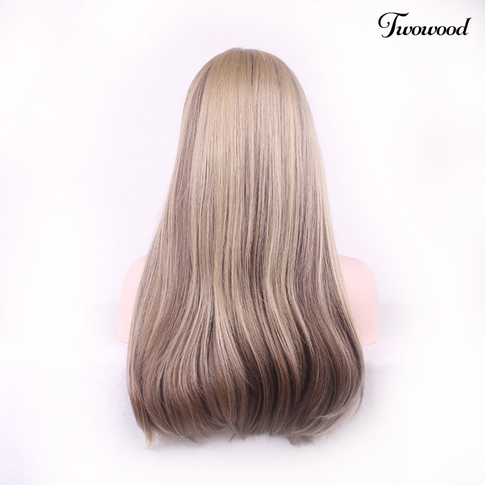 Twowood Lady Fashion Rapi Poni Panjang Lurus Full Wig COSPLAY Pesta Club Hair Decor