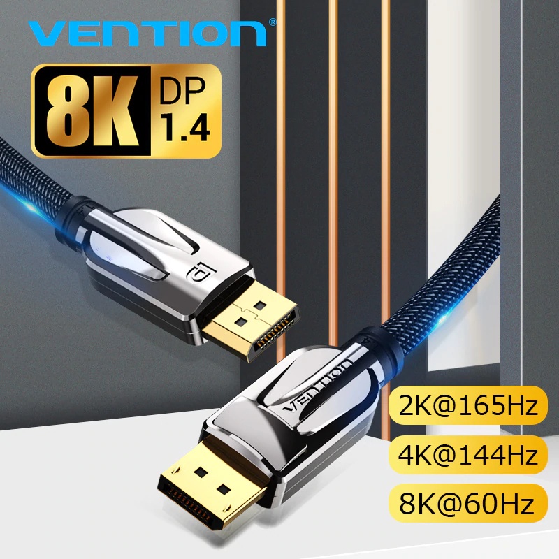 VENTION Kabel Display Port 1.4 Male to Male 4K 8K HDR Adaptive 2M